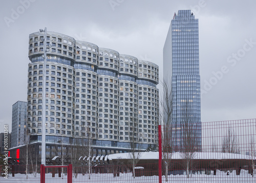 Photography modern  buildings in moscow
