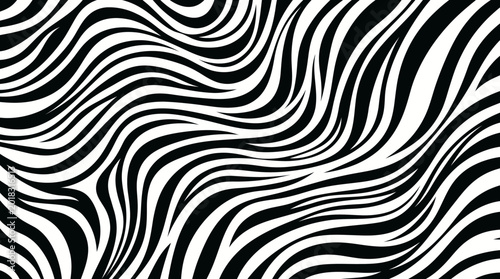 Obraz na plátně Black and white zebra print pattern.