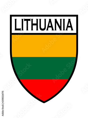 Lithuania flag shield emblem with Free Download Lithuania flag shield emblem with