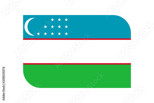 Free Download Uzbekistan flag rounded rectangle shape - GFXLoad