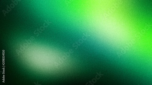 Abstract green grainy texture background with a soft gradient of light and dark shades