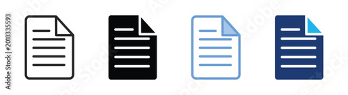 File icon set multiple style collection