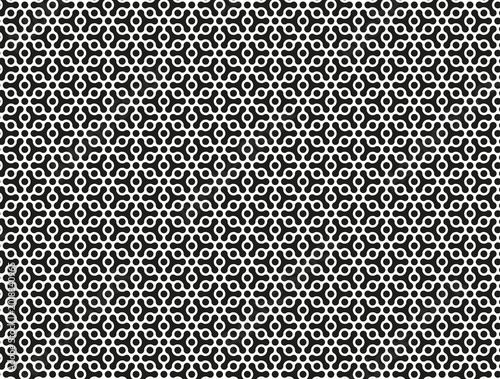 Abstract Black Geometric Connected Circles Pattern Isolated on Transparent Background