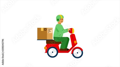 Courier Delivering Package