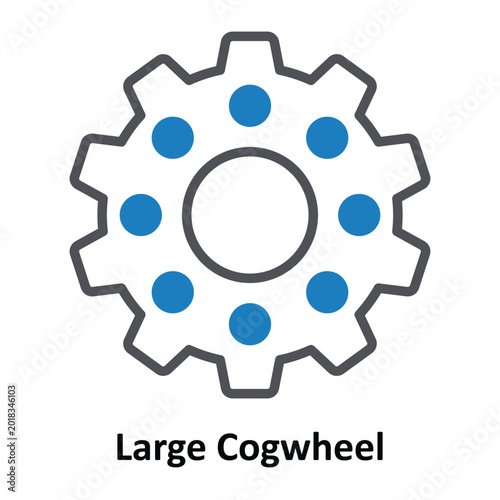 Foto Large Cogwheel Vector Icon which can easily modify or edit