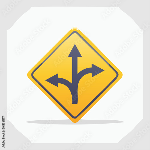 Free Download Road Sign with Multiple Arrows Indicating Different Directions - GFXLoad