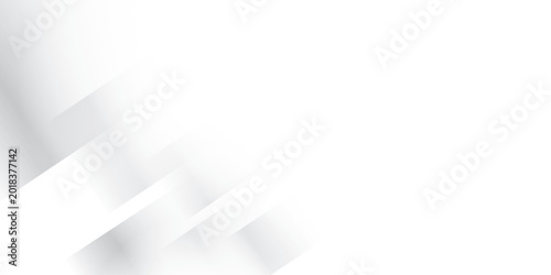 Abstract white and gray color, modern design stripes background with geometric shape and glowing light. Vector illustration.