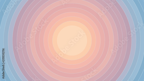 Foto Abstract background with concentric circles in a soft pastel gradient, transitio