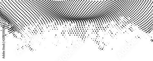 Εκτύπωση καμβά Set of halftone dots gradient pattern texture isolated on white background