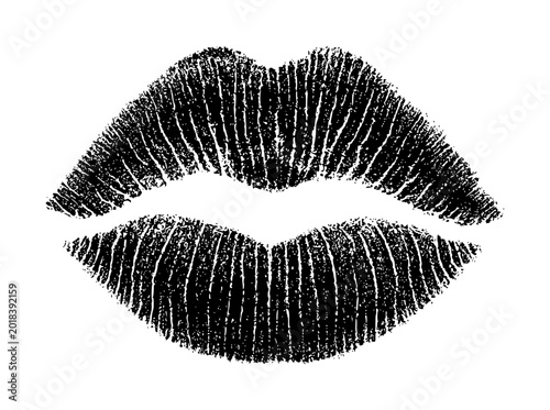 Fotografie imprint of the lips (artwork 1)