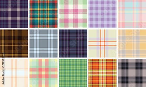 Foto Plaid pack designed for stationery, clothing, and decor