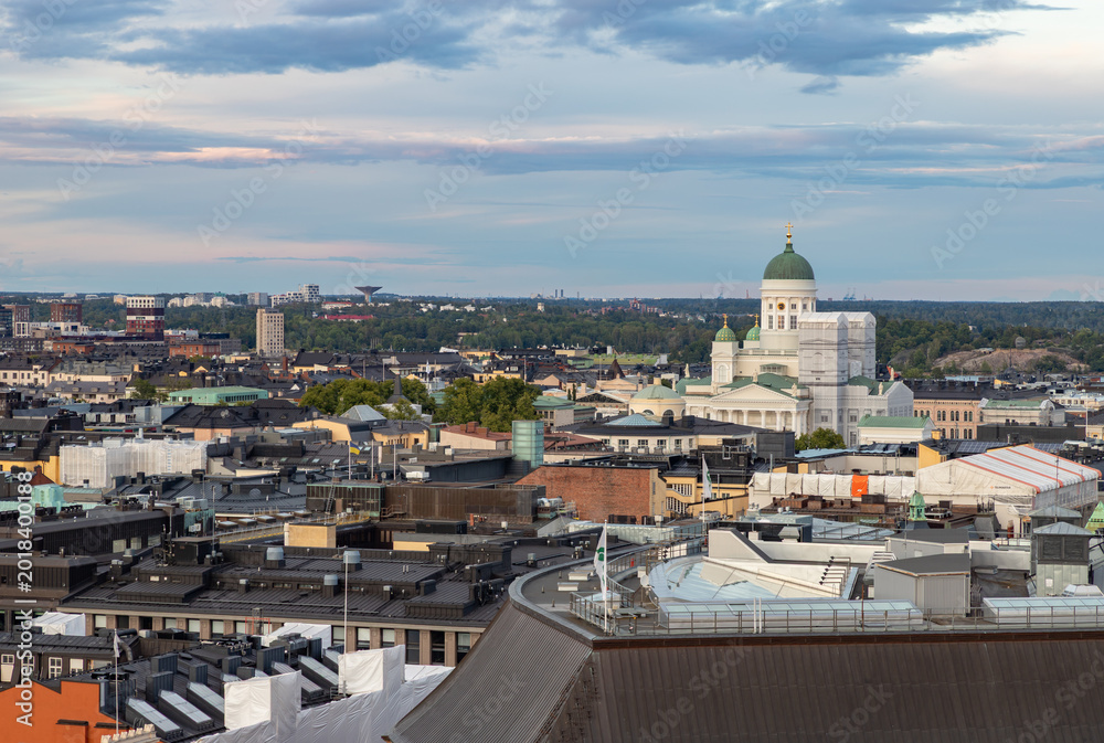 Fototapeta premium Helsinki City Hall at Sunset
