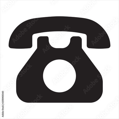 Foto Black Telephone Icon
