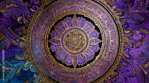 Dynamic Composition of a Refined Mandala Wheel with Hypnotic Tracery, Decorative Mehendi and Vibrant Doodle Textures Evoking Artistic Emotion