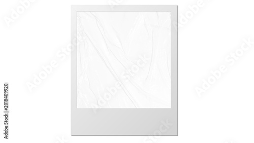 Vintage photo frame card with film texture, dust and scratches, isolated transparent PNG.