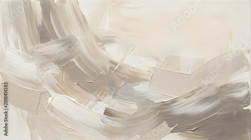 Neutral Beige Abstract Brush Strokes Background, Minimal Artistic Texture Design