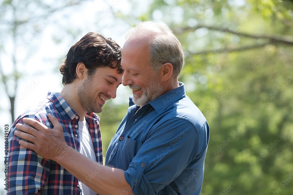 Fototapeta premium Tender Moment Between Two Generations