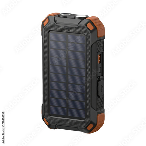 Solar power bank charger isolated