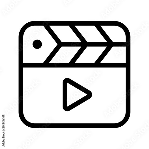 movie clapper board icon