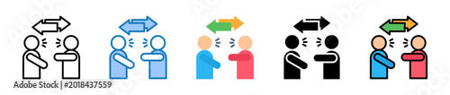 Foto Two Way Communication multiple style icons set design vector illustration