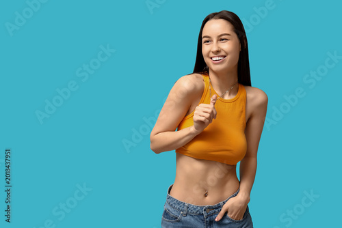 Beautiful young happy woman...
