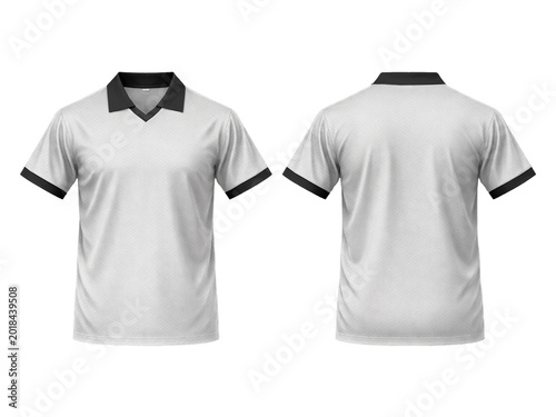 Konstfotografi White plain HD soccer jersey mockup, plain jersey template, plain soccer jersey