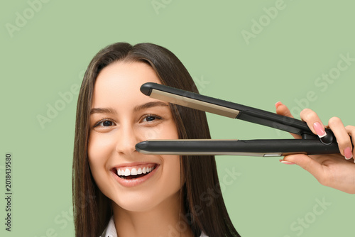 Beautiful young woman with ...