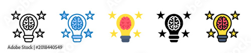 Fotografie Creativity multiple style icons set design vector illustration.