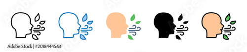 Fresh Breath multiple style icons set design vector illustration. 