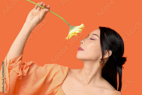 Beautiful young Asian woman...