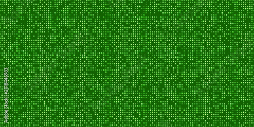 Green glowing seamless binary code bg with irregular pattern. Texture with 1 and 0. Digital system language. Abstract coding background on computer
