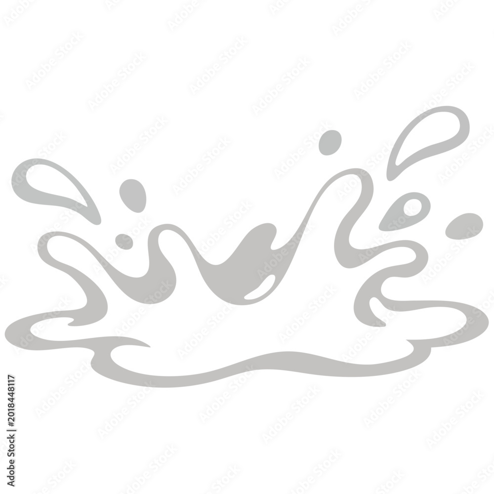 Fototapeta premium Grey Water Splash Vector Graphic Element