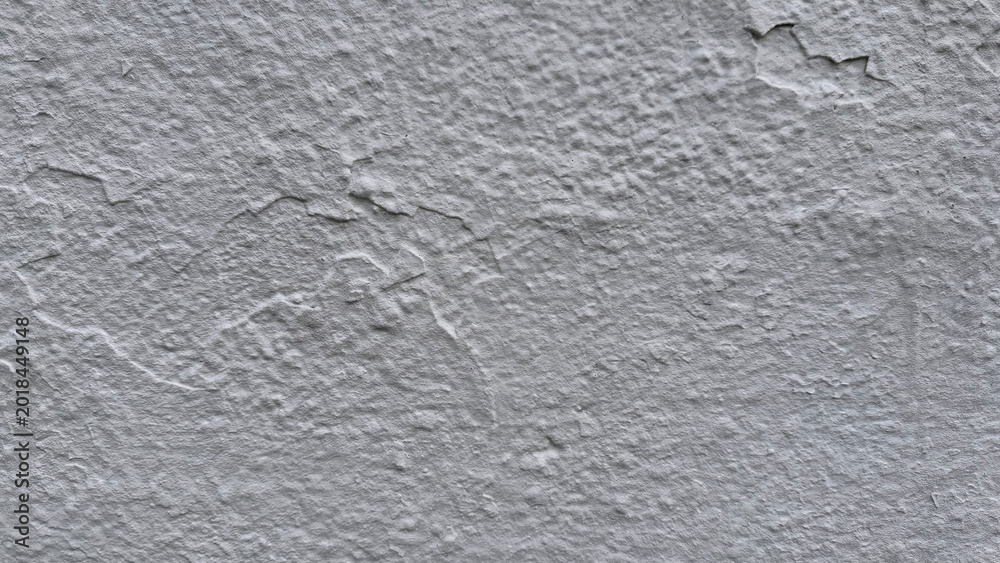 Obraz premium Light Grey wall Texture photo, rough plaster surface, cracked stucco effect, grainy material, aged concrete background, closeup textured surface, minimal abstract backdrop