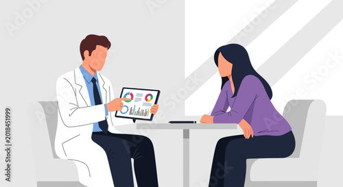 Doctor Explains Medical Report to Patient