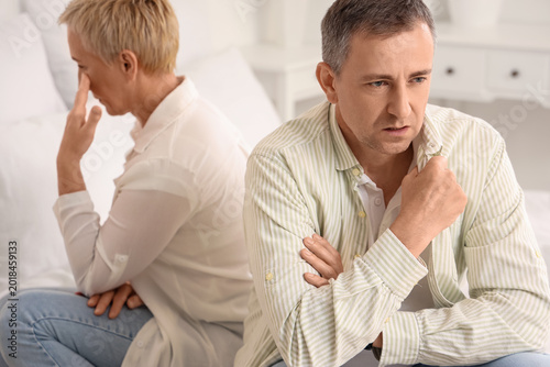 Offended mature couple afte...