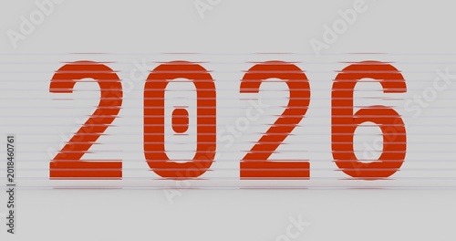 3D rendered text of 2026