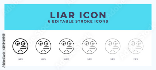Tableau sur toile Liar lineal icon symbol vector