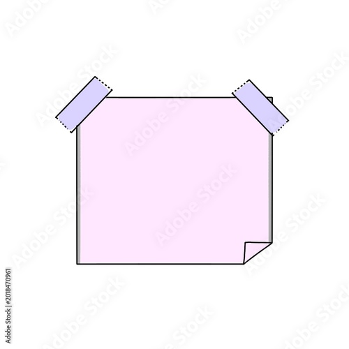 post it illustration stickers list reminder on white background 