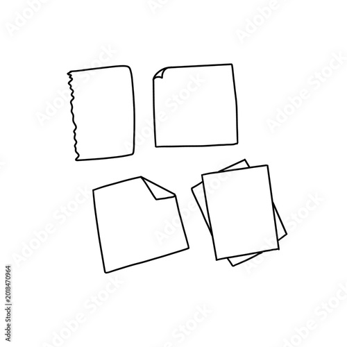 post it illustration stickers list reminder on white background 