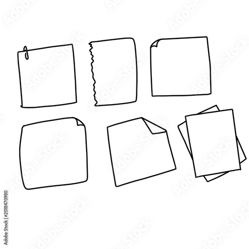 post it illustration stickers list reminder on white background 