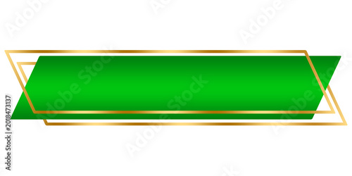 green lower third box with gold line banner template png file transparent design
