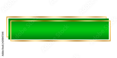 lower third green text box with gold line banner template png file transparent design