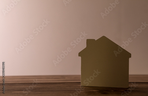 Minimalist wooden house on ...