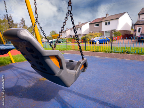 Tableau sur toile Children's playground, Lambie Crescent, Newton Mearns, Glasgow, Scotland