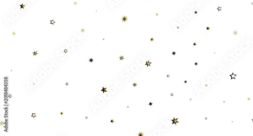 Bilde på lerret Elegant gold stars on a white background, perfect for holiday or celebratory designs