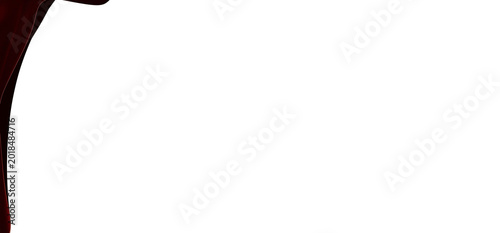 Foto Abstract image of a flowing red liquid on a white backdrop, perfect for concepts like blood, wine or paint