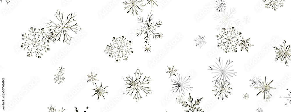 Fototapeta premium Abstract winter background with snowflakes. Perfect for Christmas or New Year design or backgrounds.