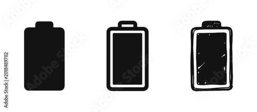 Fotografía Battery Power and Energy Source Icon Set