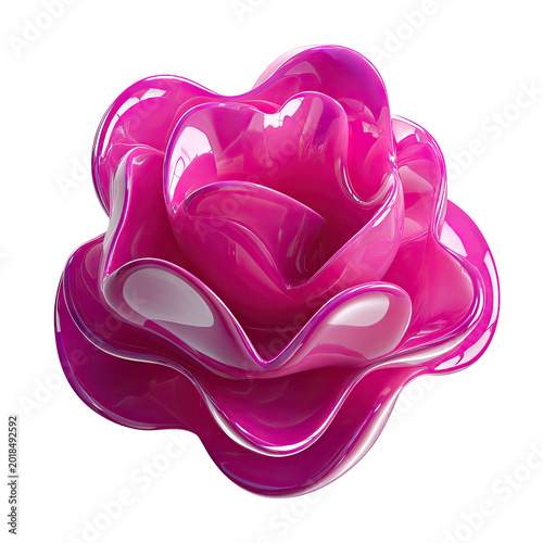 Abstract Pink Rose Sculpture