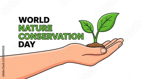 World nature conservation day illustration